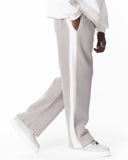 Gray-White Sweatpants With Stripes on Side (5)