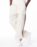 White-Brown Sweatpants With Stripes on Side (8)