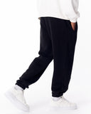 Full Black Corded Joggers With Stitch Details (10)