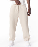 Relaxed Fit Ribbed Beige Sweatpants With Drawstring (3)
