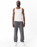 Relaxed Fit Ribbed Gray Sweatpants With Drawstring (9)