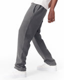 Relaxed Fit Ribbed Gray Sweatpants With Drawstring (7)