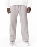 Gray-White Sweatpants With Stripes on Side (8)