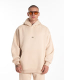 Regalia Crown Oversized Hoodie Beige Tracksuit Set (2)