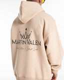 Regalia Crown Oversized Hoodie Beige Tracksuit Set (8)