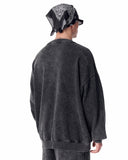 Men's Washed Black Oversized Sweatshirt (3)