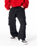 Baggy Fit Black Cargo Jeans (7)