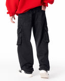 Baggy Fit Black Cargo Jeans (4)