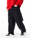 Baggy Fit Black Cargo Jeans (2)
