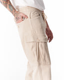 Men's Oversize Beige Cargo Jogger Pants (6)