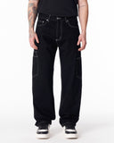 Designer's Stitches Black Jeans With Drawstring (2)