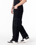 Designer's Stitches Black Jeans With Drawstring (5)