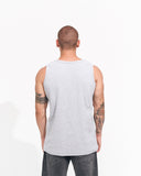 Men's Ribbed Gray Tank Top with 3D Print (5)