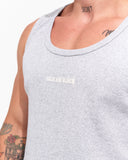 Men's Ribbed Gray Tank Top with 3D Print (8)