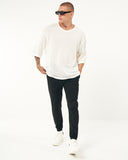 Men's Elastic Cuffed Loose Fit Black Jogger (4)