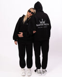 Regalia Crowned Oversized Black Hoodie Jogger Set (9)
