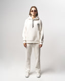 Sigilio QR Printed Oversized White Hoodie Jogger Set (2)