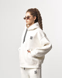 Sigilio QR Printed Oversized White Hoodie Jogger Set (5)