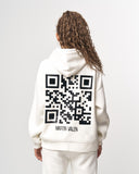 Sigilio QR Printed Oversized White Hoodie Jogger Set (9)
