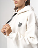 Sigilio QR Printed Oversized White Hoodie Jogger Set (15)
