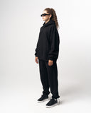 Insignio 3D Embroidered Designer Oversized Black Hoodie Jogger Set (3)