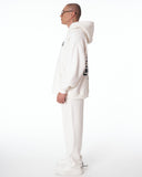 Sigilio QR Code Oversized White Hoodie Tracksuit Set (9)