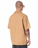Jointer Button Oversized Beige T-shirt (3)