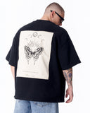 Monarch Loop Oversized Black T-Shirt