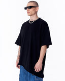 Asymmetrical Oversized Black T-Shirt (8)