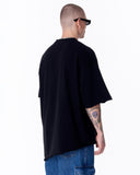 Asymmetrical Oversized Black T-Shirt (4)