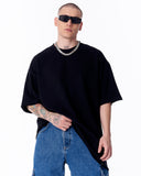 Asymmetrical Oversized Black T-Shirt (7)