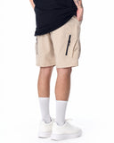 Men's Designer Beige Shorts Side Pocket Detail (3)
