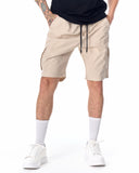 Men's Designer Beige Shorts Side Pocket Detail (7)