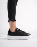 Bobe Women's Designer Black Shoes with Suede Belt (9)