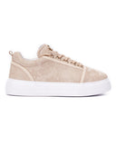 Cercocita Women's Casual Beige Shoes with Crown Camouflage Edition