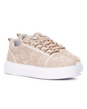 Cercocita Women's Casual Beige Shoes with Crown Camouflage Edition (4)
