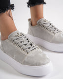 Cercocita Women's Casual Gray Shoes with Crown Camouflage Edition (2)