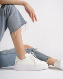 Node High Street Women's Full White Sneakers
