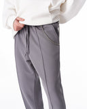 Men's Relax Fit Gray Pants With Steel Chain Detail (8)
