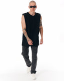 Urban Style Sleeveless Black Plain T-shirt (7)
