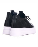 Valento Black and White Knitwear Sneakers (3)