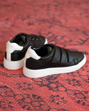 Men's Black Velcro Sneakers With White Heel Tab (6)