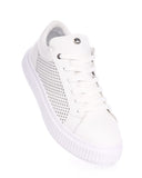 Casual Mesh Leather Sneakers in White (3)