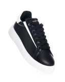 Axino Men's Casual Black Sneakers With White Details (4)