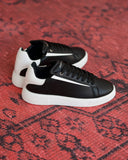 Axino Men's Casual Black Sneakers With White Details (10)