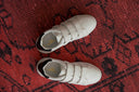 Men's White Velcro Sneakers With Black Heel Tab (2)