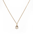 Stainless Steel Poseidon's Trident Gold Color Necklace (2)