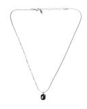 Black Stone Pendant Stainless Steel Necklace (3)