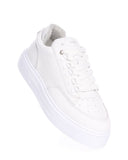 Men's Low Top Leather Sneakers White (4)