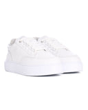 Men's Low Top Leather Sneakers White (2)